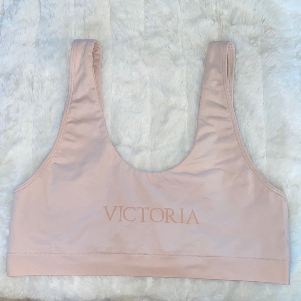 VICTORIA'S SECRET Bralette Comfort Lounge Bra Comfy Light Pink Size  Large  L Lg